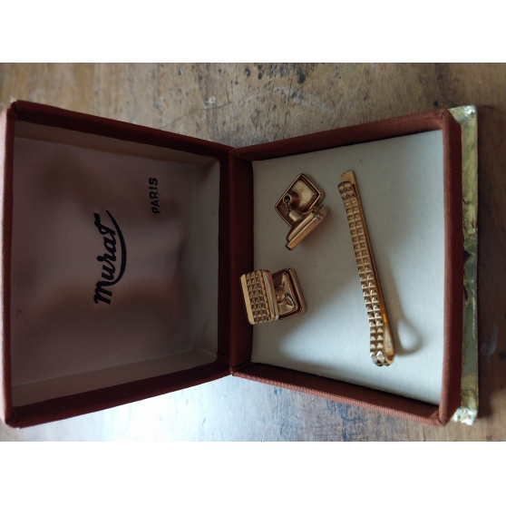 Boutons de manchettes MURAT plaqu&eacute; or