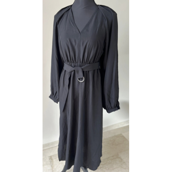 Robe mi-longue noire