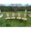 4 chaises en fer forg&eacute; en Corde Tiss&eacute;e
